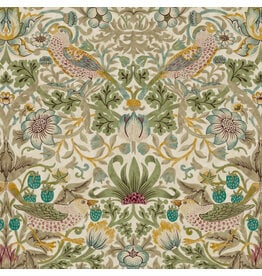 William Morris & Co. Morris & Co, Lodden, Strawberry Thief in Old Gold, Fabric Half-Yards