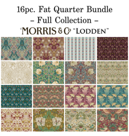 William Morris & Co. Morris & Co, Lodden, Fat Quarter Bundle - 16 pc. full collection