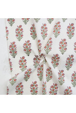 Fableism Indian Block Prints: Cottage, Wild Floral in Blushing, Fabric Half-Yards