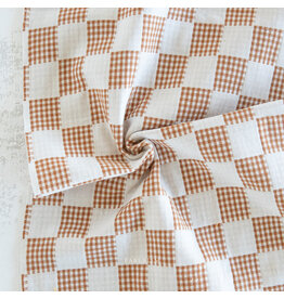 Fableism Checkmate, Checkers in Ivory, Fabric Half-Yards