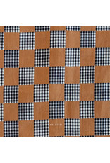 Fableism Checkmate, Checkers in Sandalwood, Fabric Half-Yards