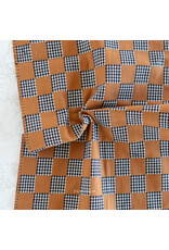 Fableism Checkmate, Checkers in Sandalwood, Fabric Half-Yards