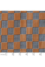 Fableism Checkmate, Checkers in Sandalwood, Fabric Half-Yards
