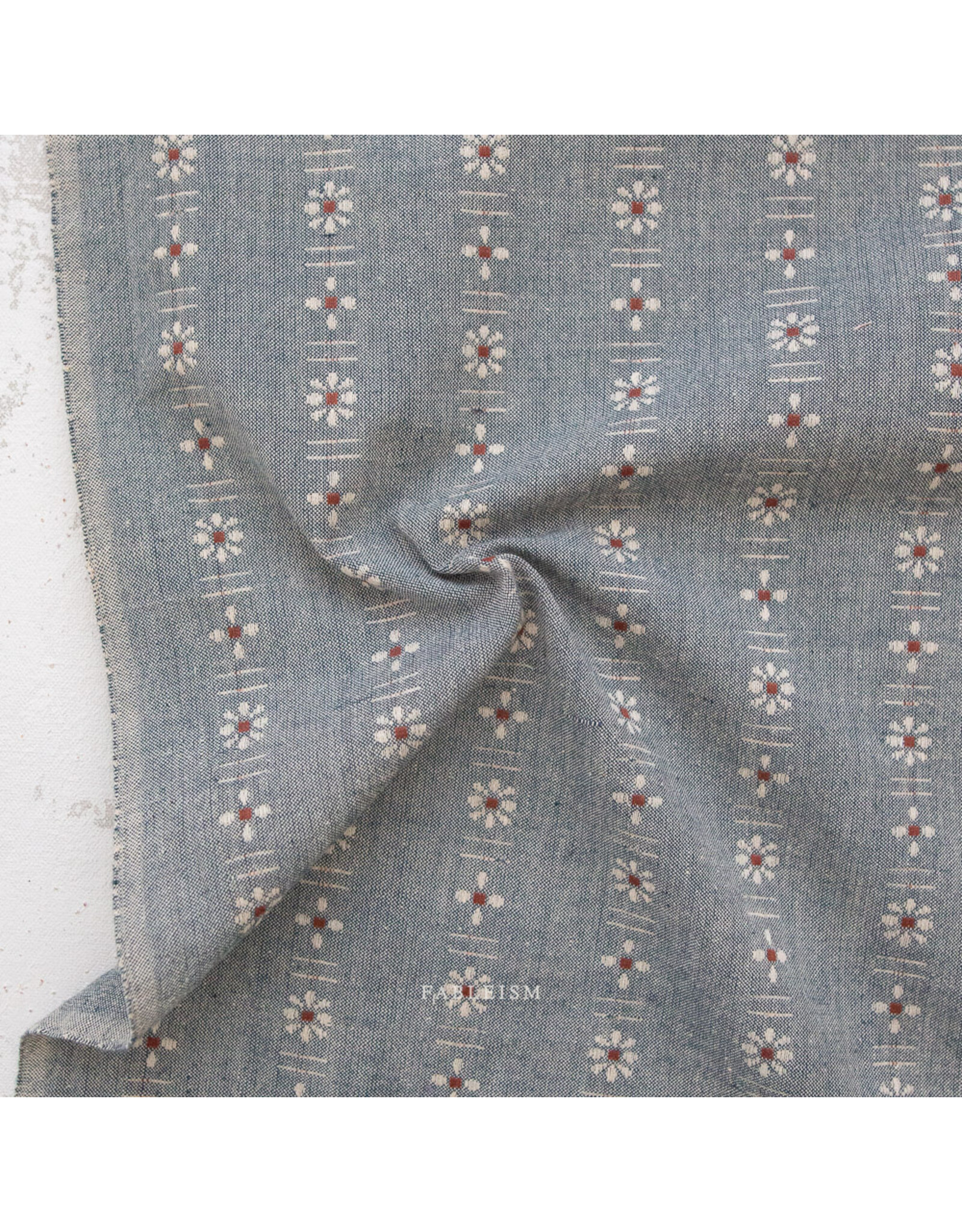 Fableism Forest Forage, Daisies in Denim, Fabric Half-Yards