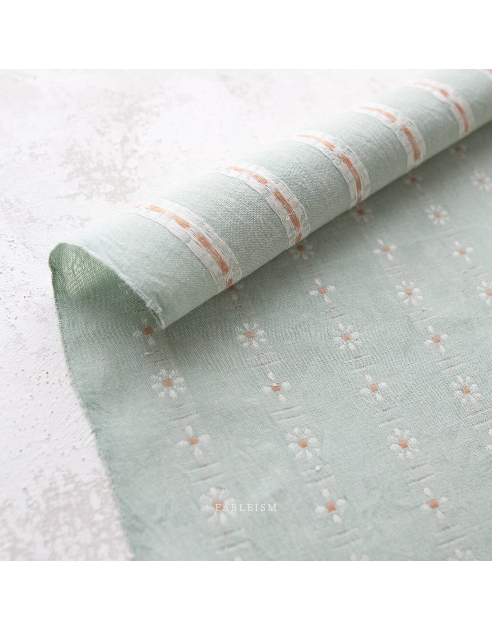 Fableism Forest Forage, Daisies in Denim, Fabric Half-Yards