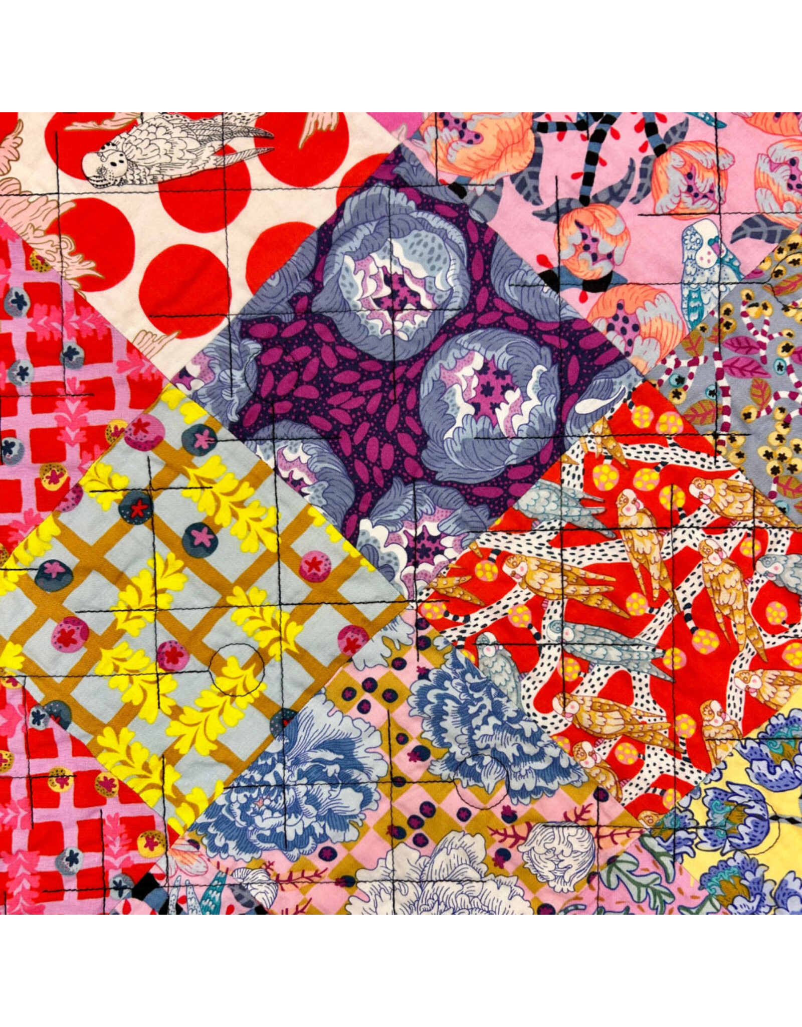Picking Daisies Blueberry Dance Floor, Quilt Kit, 59" x 74"