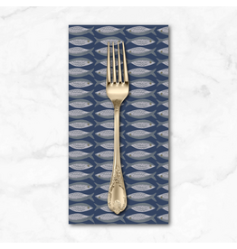 PD's Monaluna Collection Villa Sol, Little Fishies in Navy, Dinner Napkin