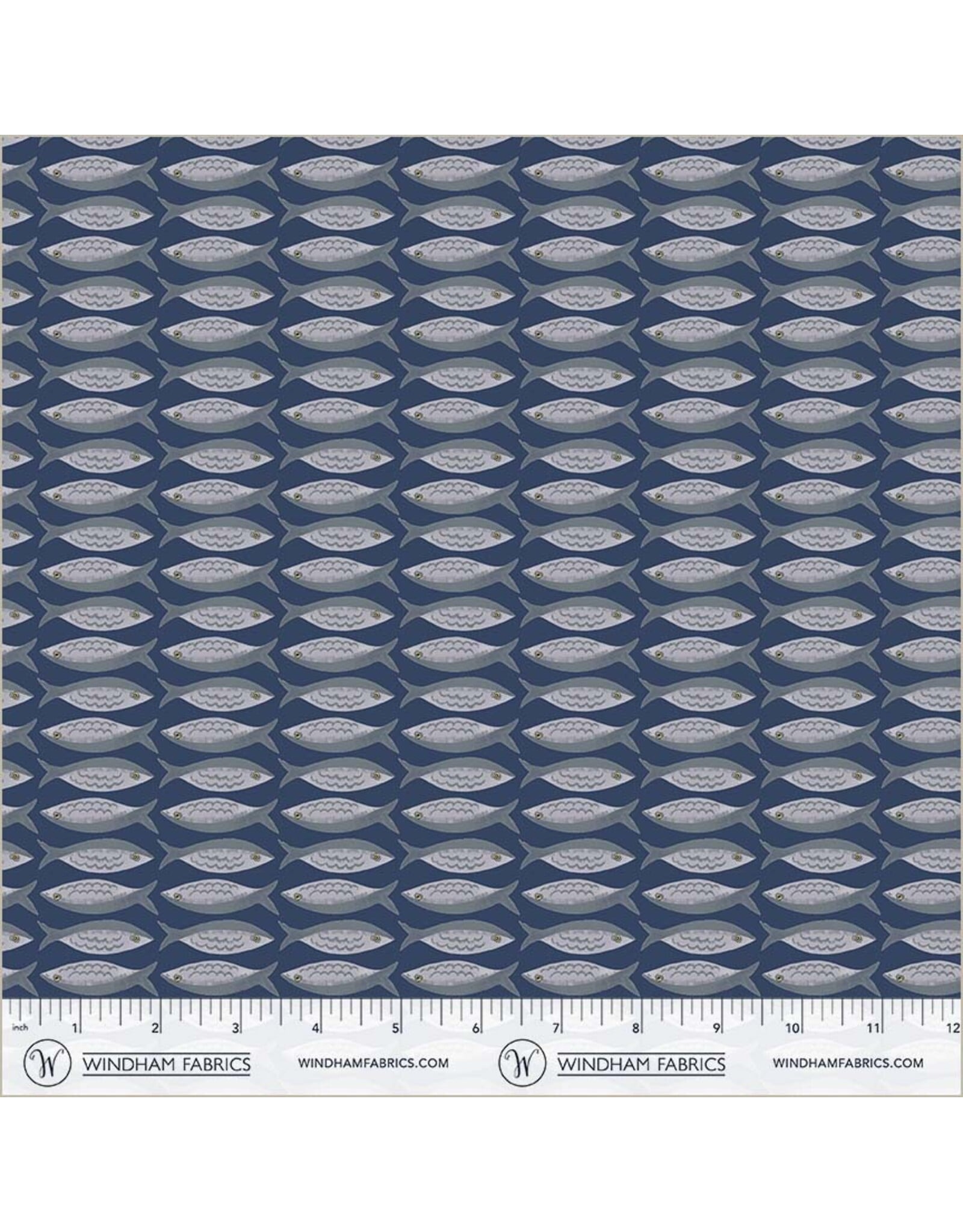 PD's Monaluna Collection Villa Sol, Little Fishies in Navy, Dinner Napkin