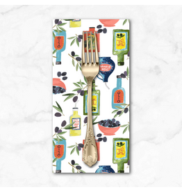 PD's Monaluna Collection Villa Sol, Olio D'Oliva in White, Dinner Napkin