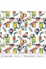 Monaluna Villa Sol, Olio D'Oliva in White, Fabric Half-Yards