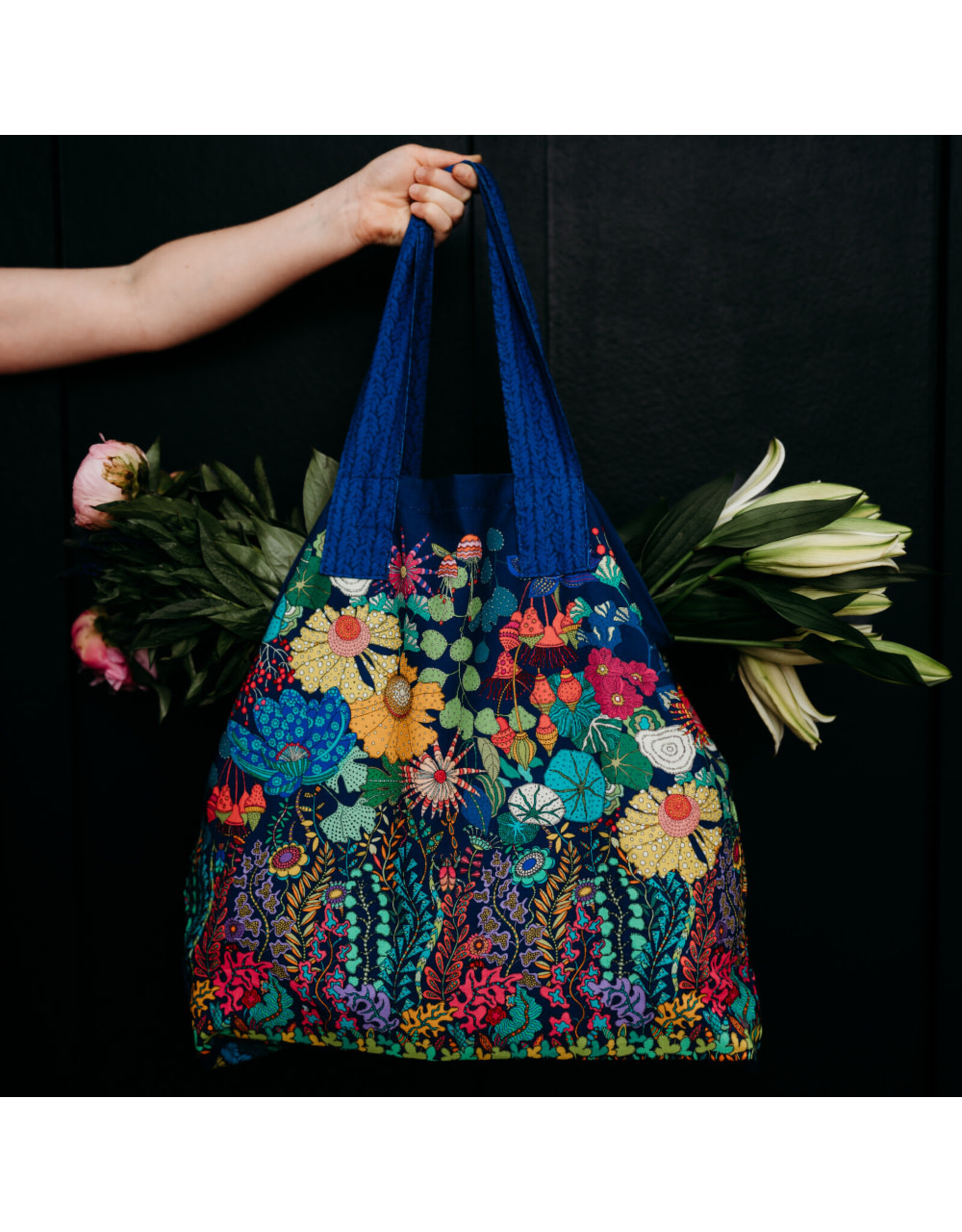 Sally Kelly Sunshine, Canvas Carryall Panel in Multi, 36" x 42" Panel