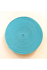 Minki Kim Teal Cotton Webbing Strapping 1" wide, by the yard