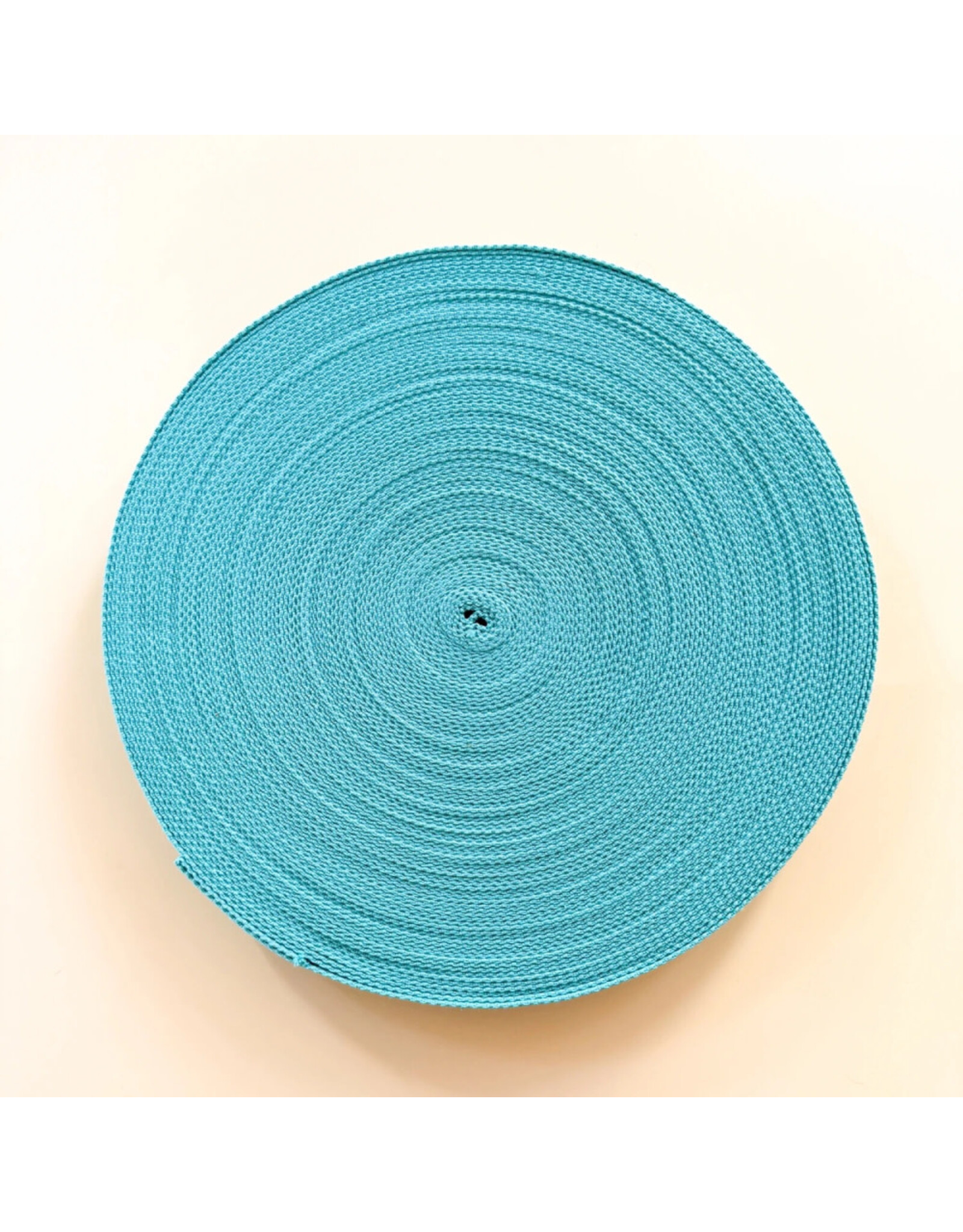Minki Kim Teal Cotton Webbing Strapping 1" wide, by the yard