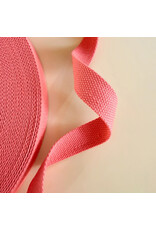 Minki Kim Salmon Cotton Webbing Strapping 1" wide, by the yard