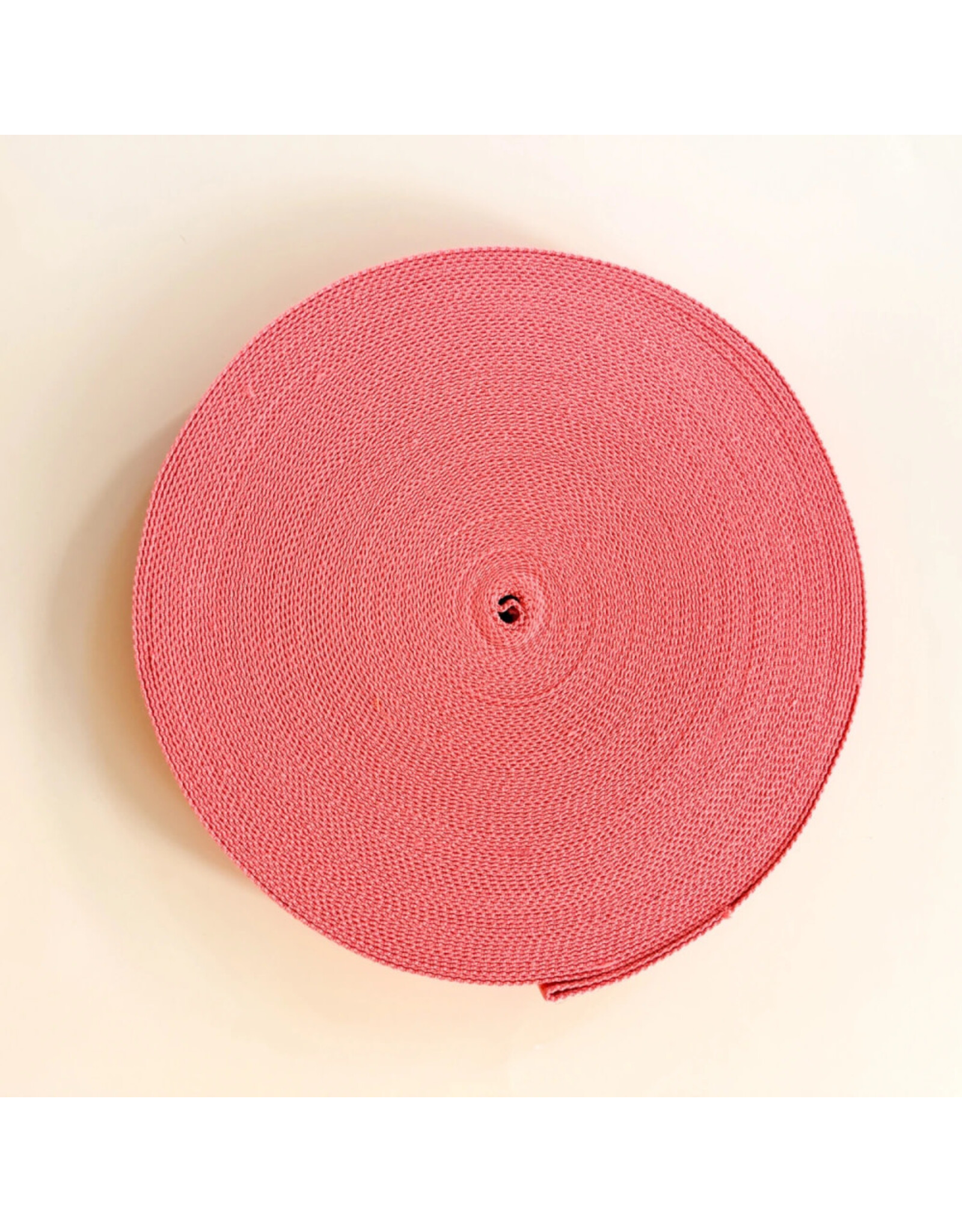 Minki Kim Salmon Cotton Webbing Strapping 1" wide, by the yard
