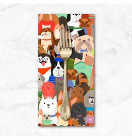 PD's Timeless Treasures Collection I Love Dogs, Packed Dogs in Multi, Dinner Napkin