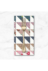 PD's Windham Collection Made Easy, Triangle Stripe Cheater in Ivory, Dinner Napkin