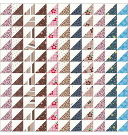 Denyse Schmidt ON RE-ORDER-Made Easy, Triangle Stripe Cheater in Ivory, Fabric Half-Yards