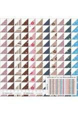 Denyse Schmidt Made Easy, Triangle Stripe Cheater in Ivory, Fabric Half-Yards