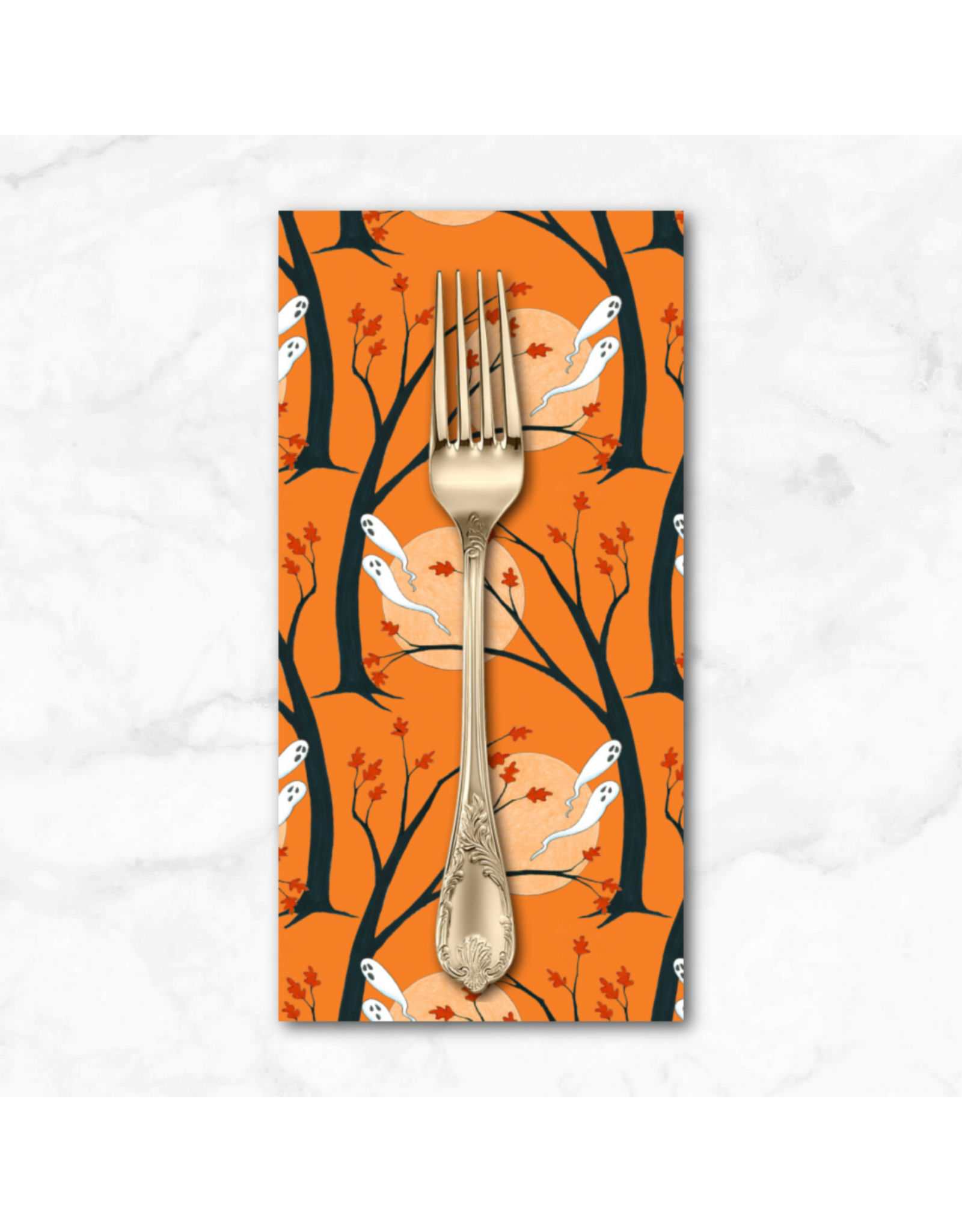 PD's Mary Engelbreit Collection Moonlight Mischief, Haunted Hallows in Orange, Dinner Napkin