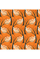 Mary Engelbreit Moonlight Mischief, Haunted Hallows in Orange, Fabric Half-Yards