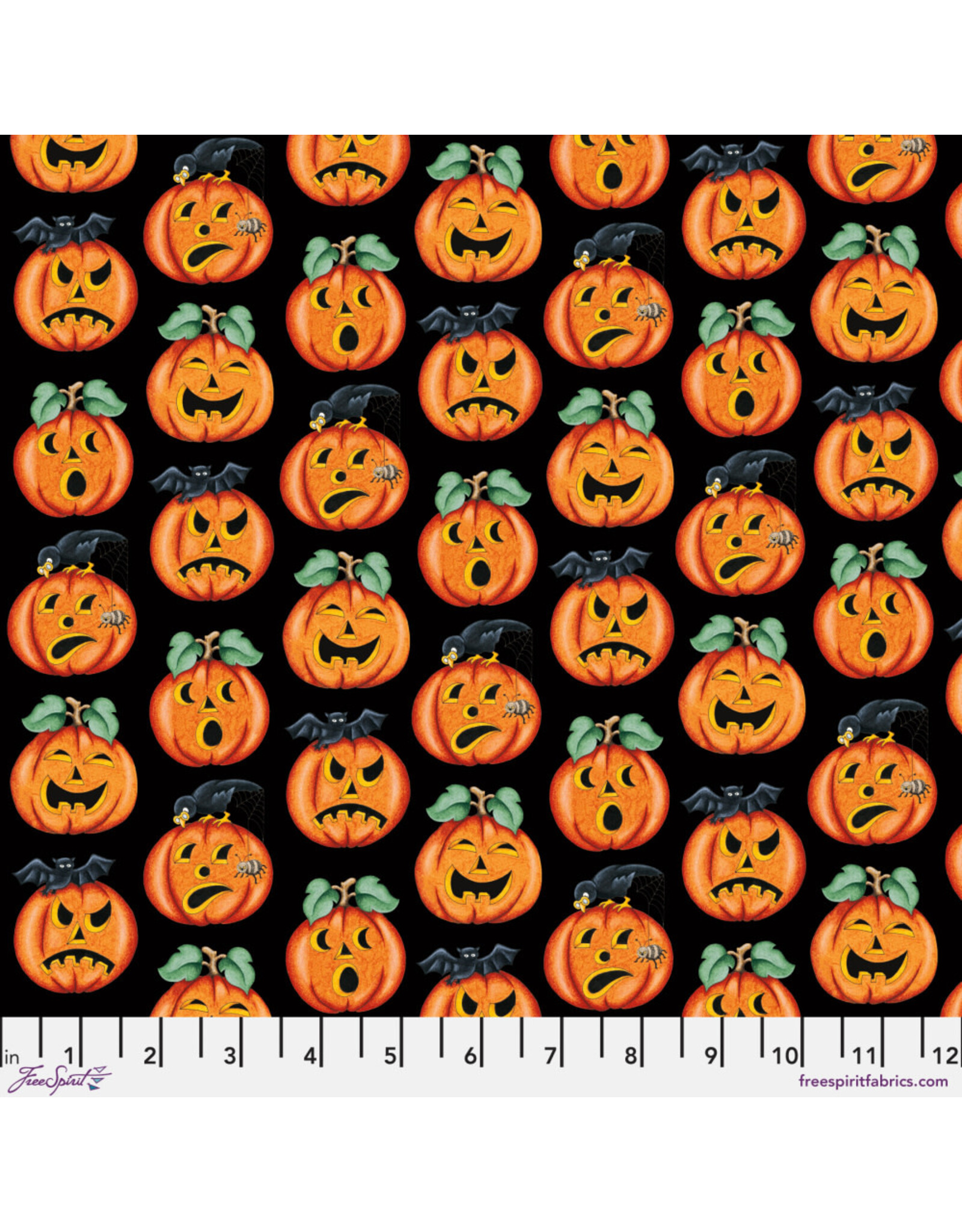 PD's Mary Engelbreit Collection Moonlight Mischief, Jack-O-Lanterns in Black, Dinner Napkin