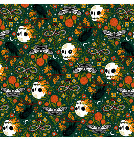 Cori Dantini More Than Bones, Fright in Hunter, Fabric Half-Yards