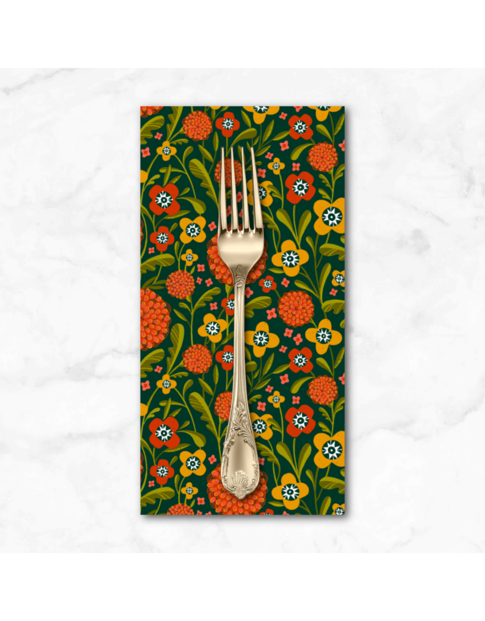 PD's Cori Dantini Collection More Than Bones, Marigold Field in Hunter, Dinner Napkin