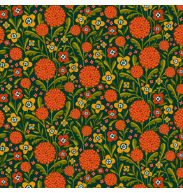 Cori Dantini More Than Bones, Marigold Field in Hunter, Fabric Half-Yards