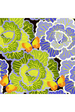 Jane Sassaman Vegetable Patch,  Cabbage in Peri, Fabric Half-Yards