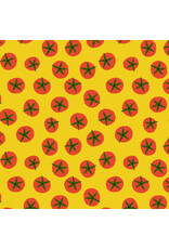 Jane Sassaman Vegetable Patch,  Tomato in Yellow, Fabric Half-Yards