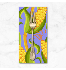 PD's Jane Sassaman Collection Vegetable Patch, Corn in Blue, Dinner Napkin