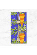 PD's Jane Sassaman Collection Vegetable Patch, Carrot in Blue, Dinner Napkin