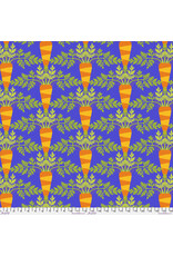 PD's Jane Sassaman Collection Vegetable Patch, Carrot in Blue, Dinner Napkin
