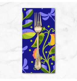 PD's Jane Sassaman Collection Vegetable Patch, Pea in Blue, Dinner Napkin
