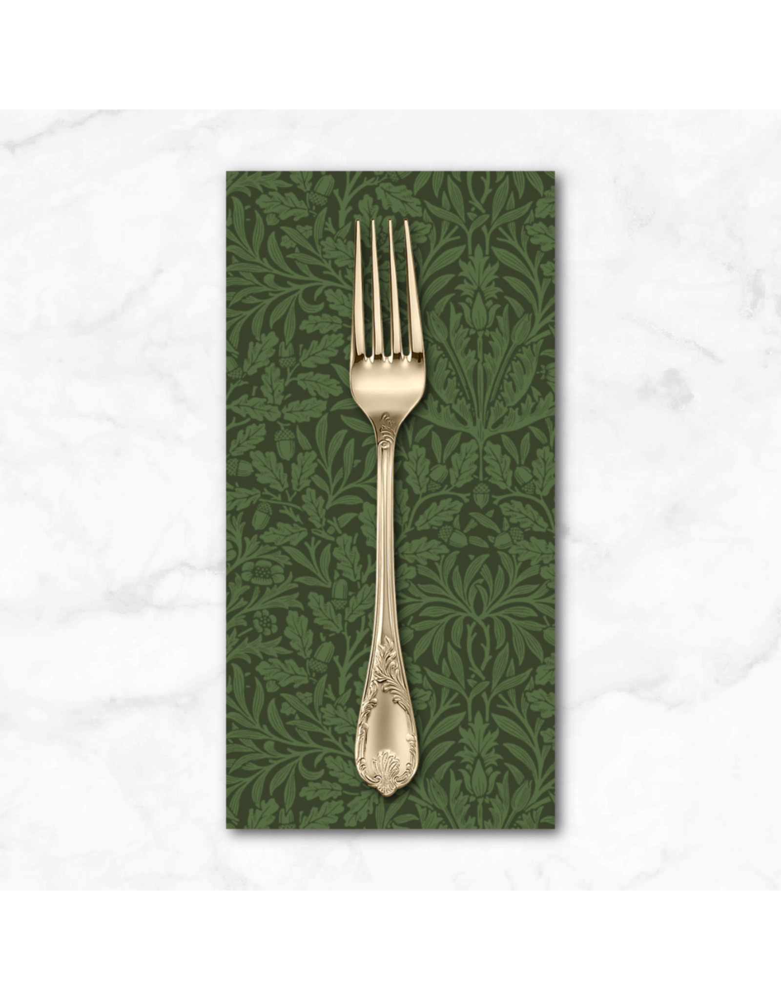 PD's William Morris Collection Morris & Co, Suffolk Holiday, Pure Acorn in Olive, Dinner Napkin