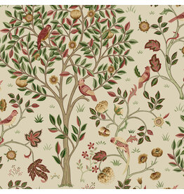 William Morris & Co. Morris & Co, Suffolk Holiday, Kelmscott Tree in Barbed Berry, Fabric Half-Yards