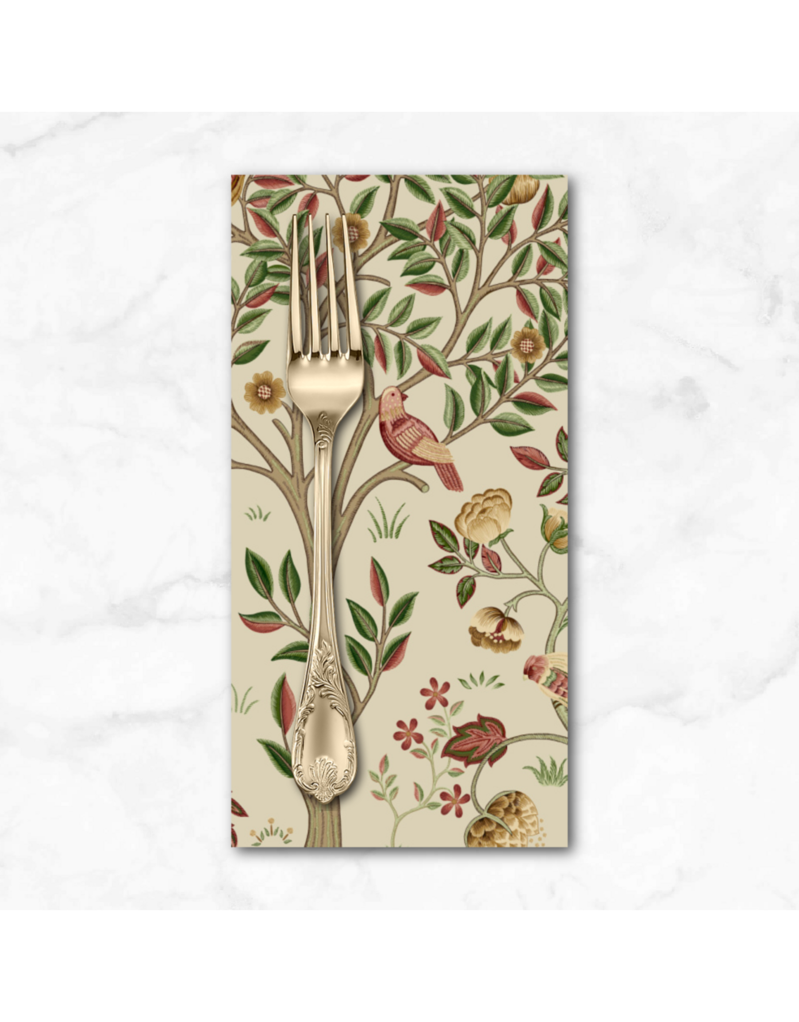 PD's William Morris Collection Morris & Co, Suffolk Holiday, Kelmscott Tree in Barbed Berry, Dinner Napkin