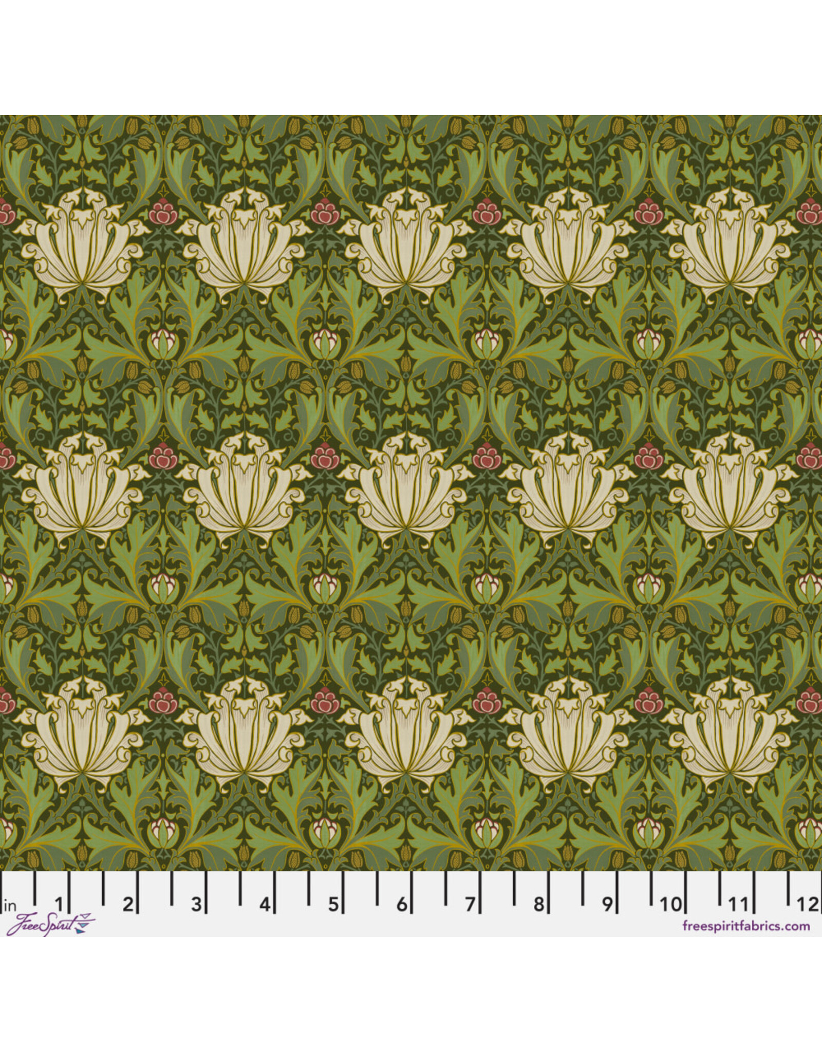 William Morris & Co. Morris & Co, Suffolk Holiday, Helena in Herball, Fabric Half-Yards