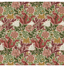 William Morris & Co. Morris & Co, Suffolk Holiday, Compton in Rose, Fabric Half-Yards