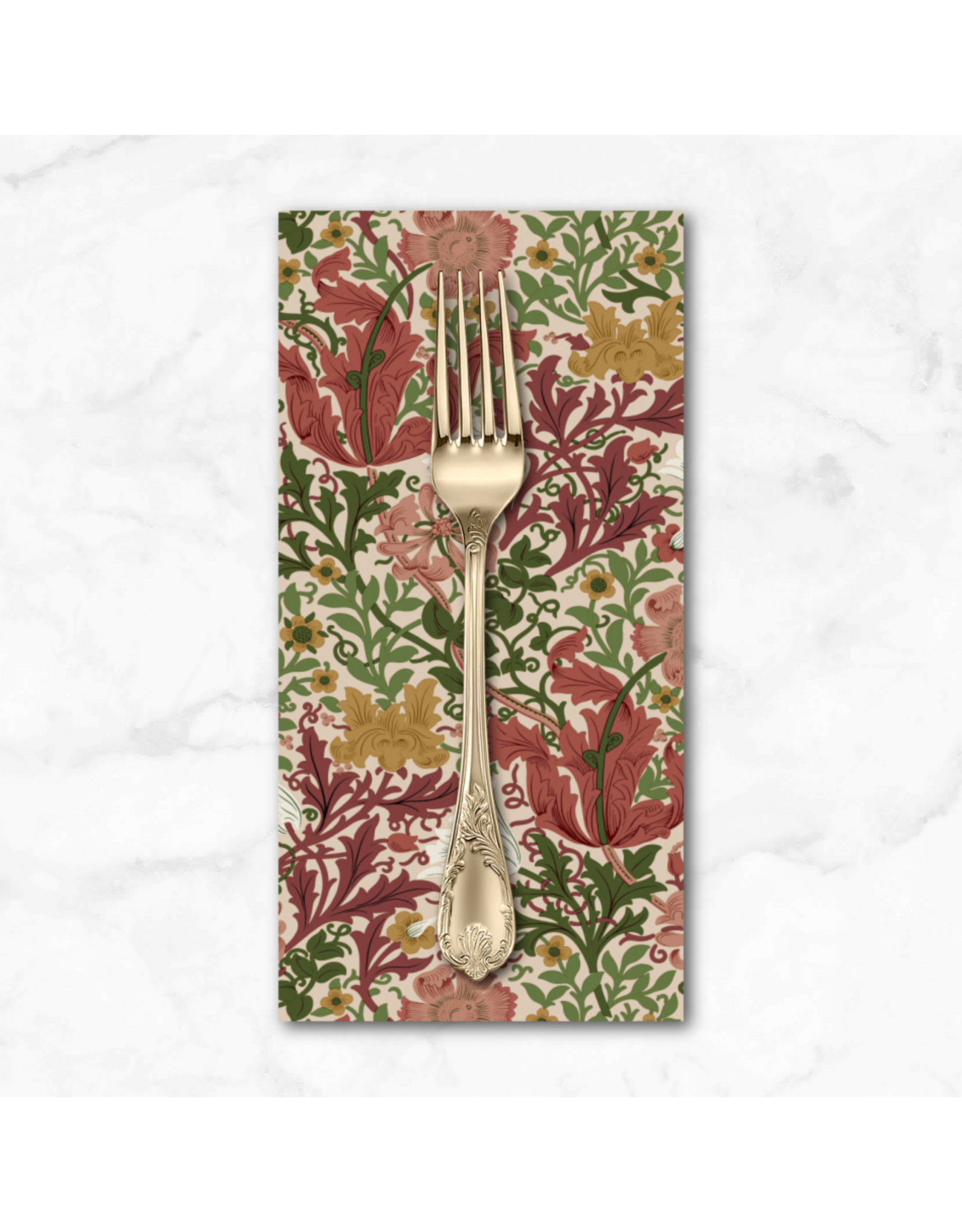 PD's William Morris Collection Morris & Co, Suffolk Holiday, Compton in Rose, Dinner Napkin