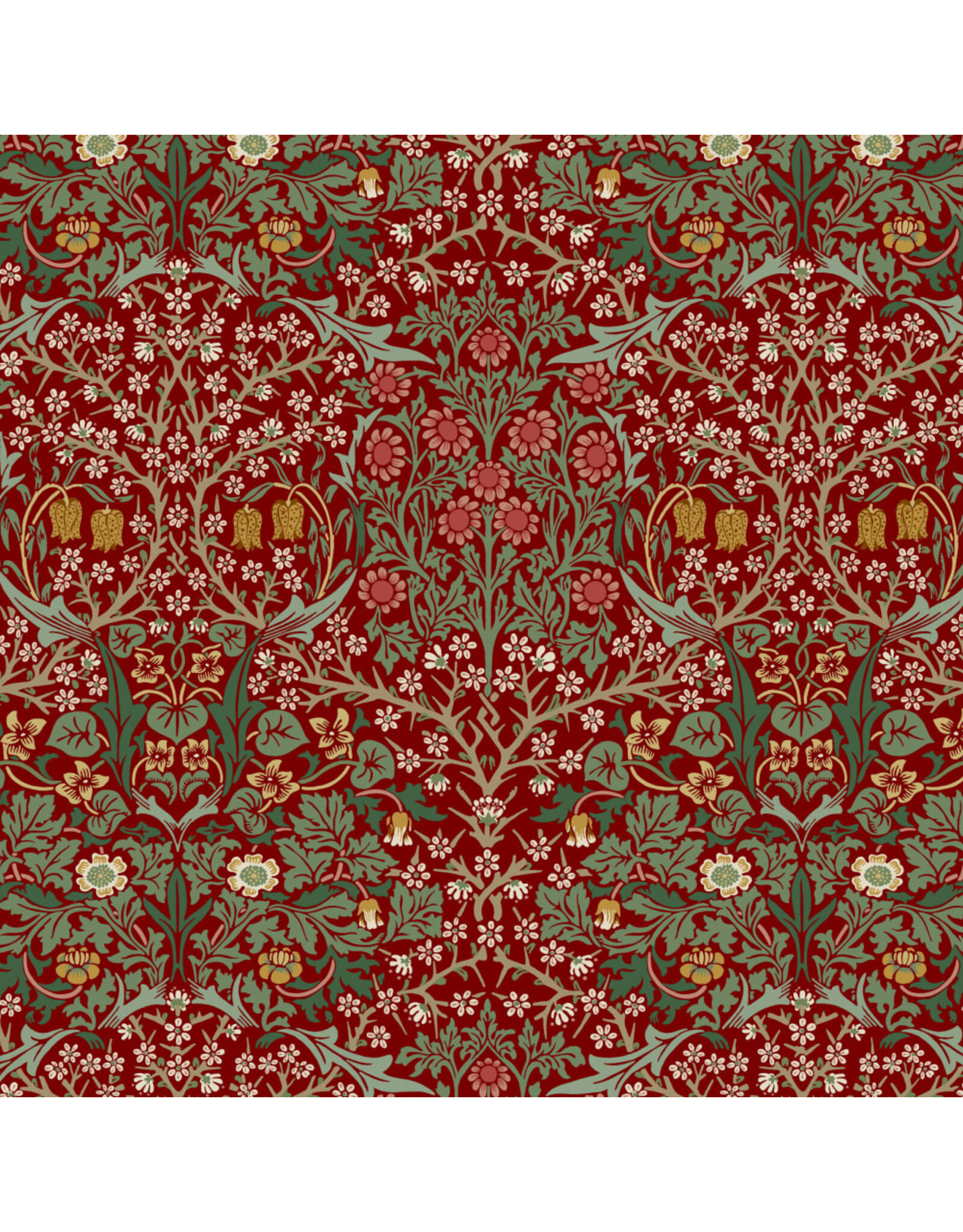 William Morris & Co. Morris & Co, Suffolk Holiday, Blackthorn in Thorned Rose, Fabric Half-Yards