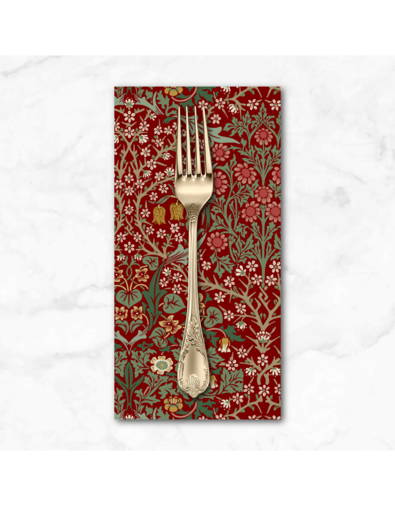 PD's William Morris Collection Morris & Co, Suffolk Holiday, Blackthorn in Thorned Rose, Dinner Napkin