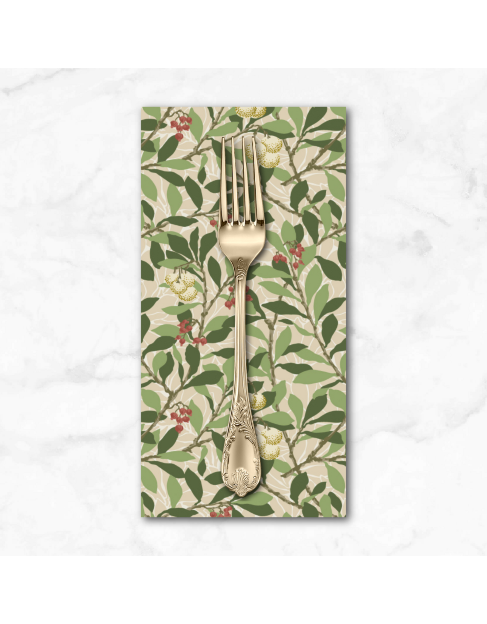 PD's William Morris Collection Morris & Co, Suffolk Holiday, Arbutus in Bay, Dinner Napkin