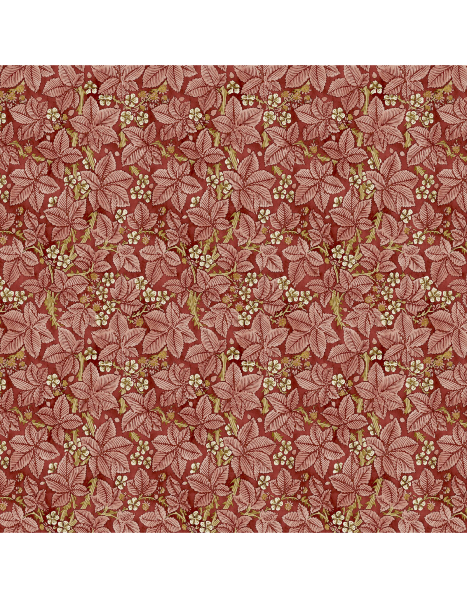 William Morris & Co. Morris & Co, Suffolk Holiday, Bramble in Scarlett, Fabric Half-Yards