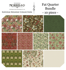 William Morris & Co. Morris & Co, Suffolk Holiday, Fat Quarter Bundle - 10 pc. full collection