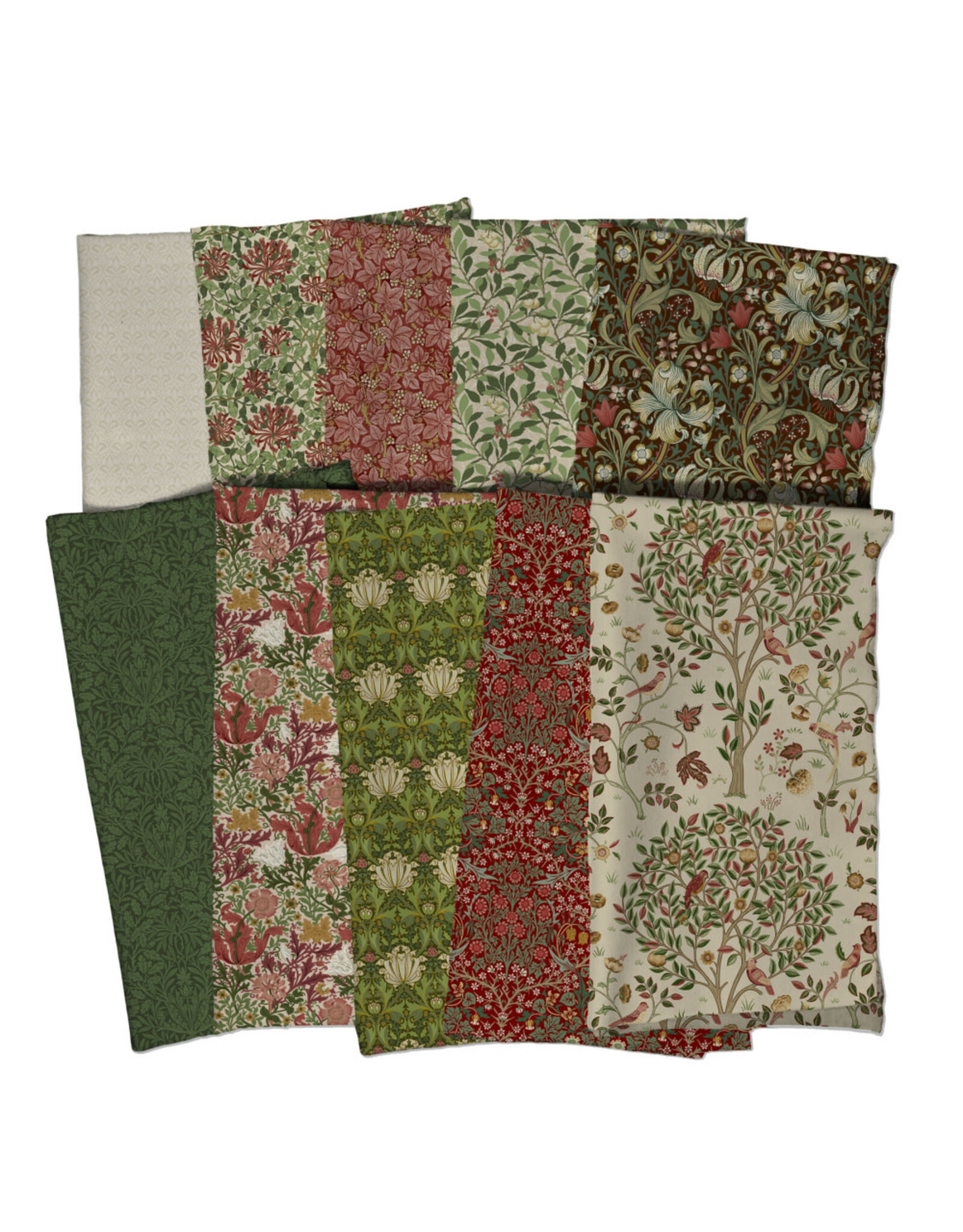 William Morris & Co. Morris & Co, Suffolk Holiday, Fat Quarter Bundle - 10 pc. full collection