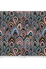 Kaffe Fassett Collective Kaffe Collective, Marble Scallops in Black, Fabric Half-Yards