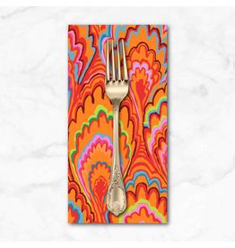 PD's Kaffe Fassett Collection Kaffe Collective, Marble Scallops in Red, Dinner Napkin
