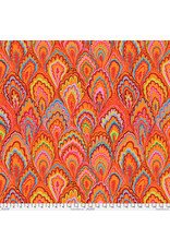 Kaffe Fassett Collective Kaffe Collective, Marble Scallops in Red, Fabric Half-Yards